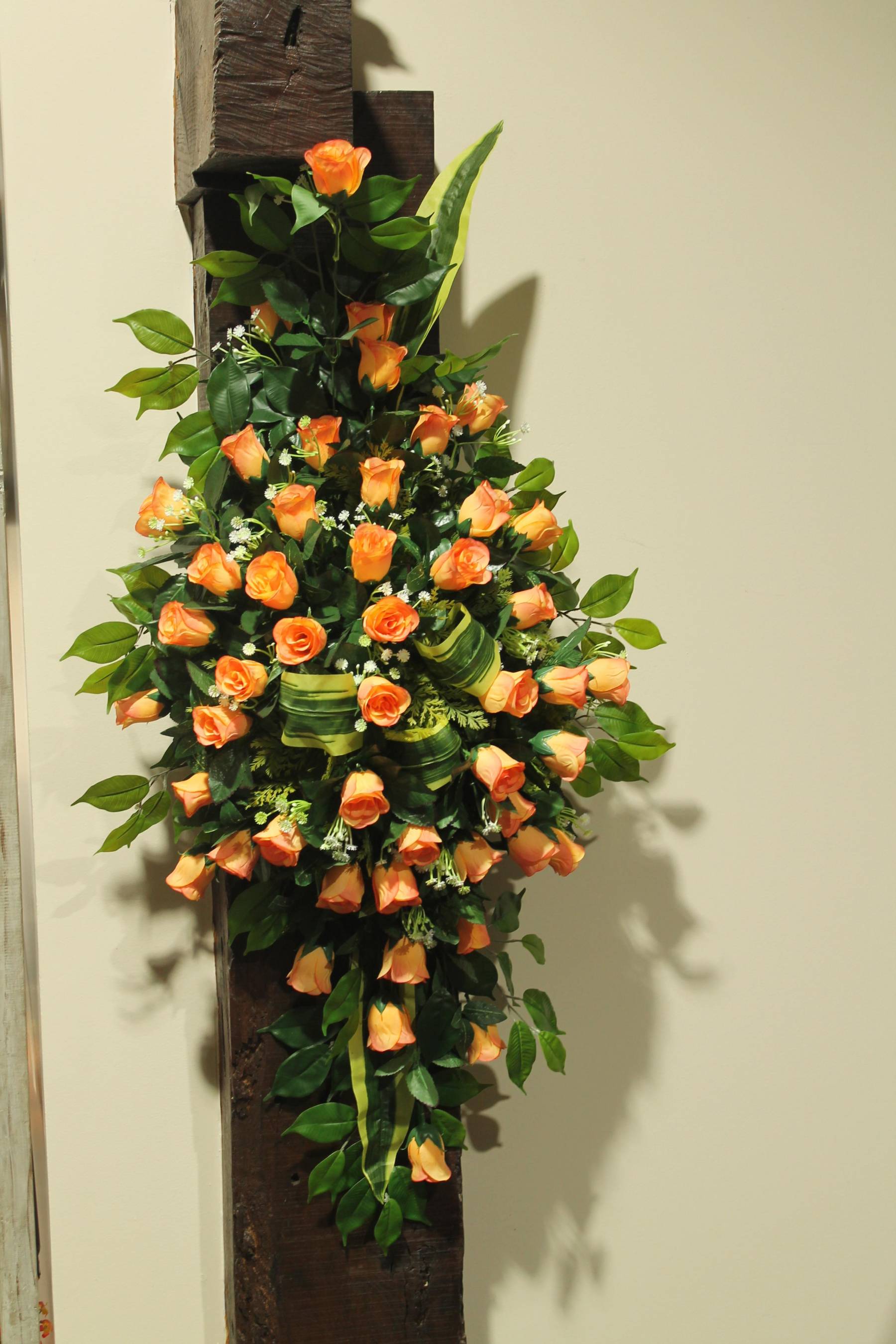 Gerbe florale artificielle Orange